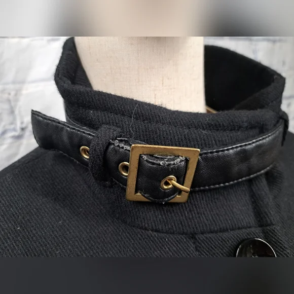 Thyme Maternity Black Trench Coat - Picture 16 of 16